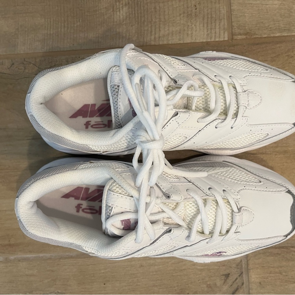 Avia White and Pink Athletic Shoes